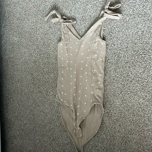 Beige Body suit- polka dot